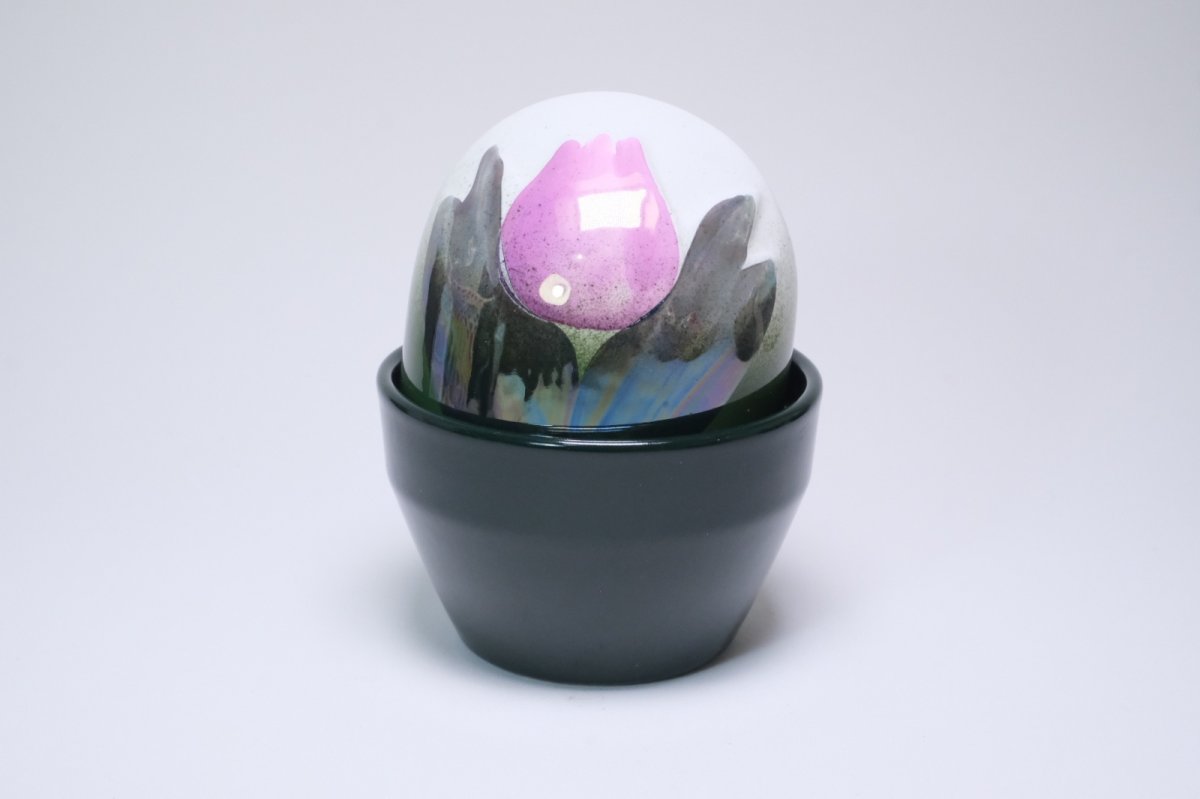 画像3: ARABIA/アラビア /Helja Liukko Sundstrom/ヘルヤ・リウッコ・スンドストロム/Ikikukka/永遠の花/ピンクチューリップ＆ダークグリーン45 (3)