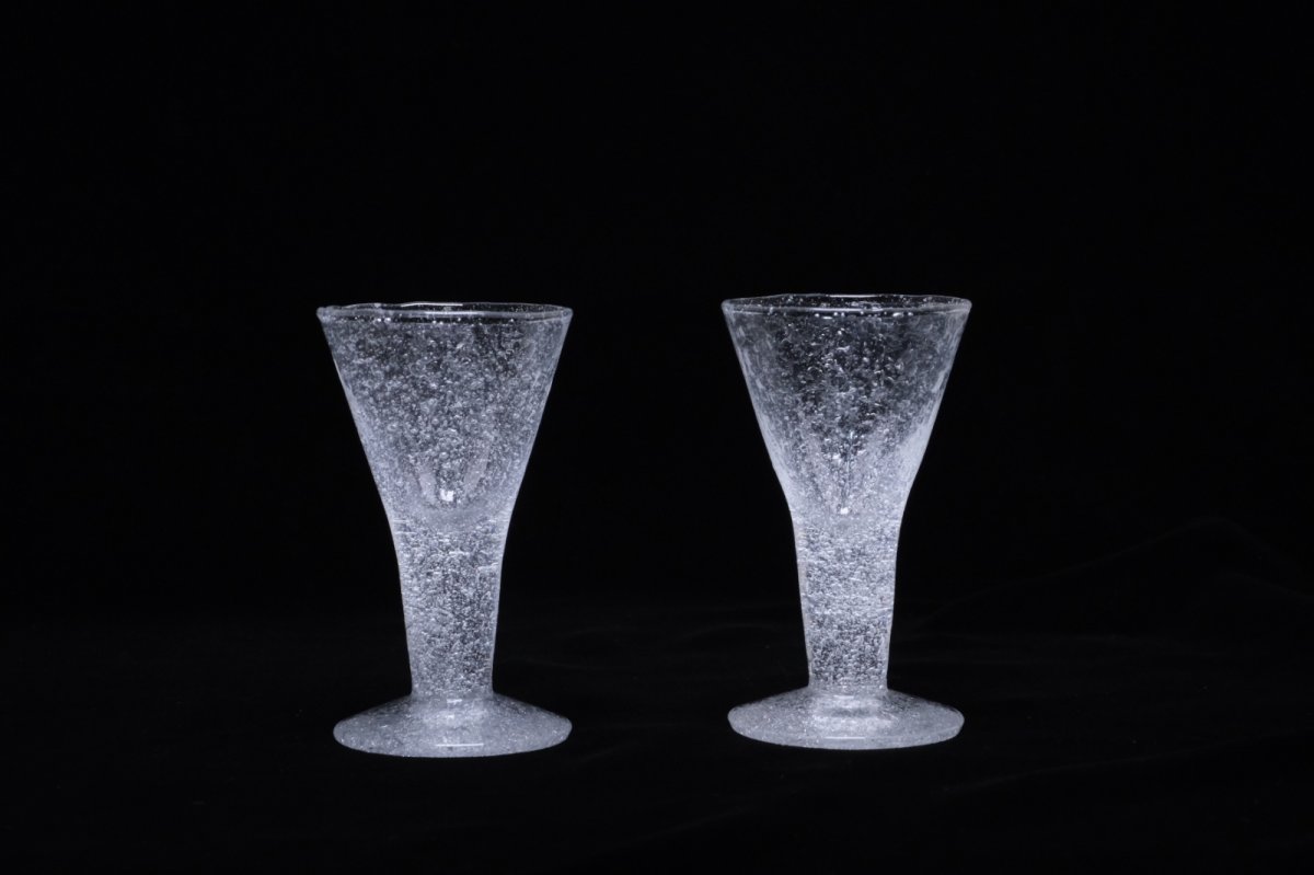 画像6: Kaj Franck/カイ・フランク/Nuutajarvi/ヌータヤルヴィ/アートガラス/クリア気泡/ゴブレット/No.1 (6)