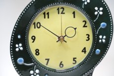 画像4: Rorstrand/ロールストランド/Sylvia Leuchovius/ シルヴィア・レウショブス/置き時計/小鳥/ダークグリーン/ヒビあり (4)