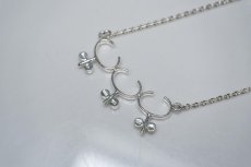 画像4: フィンランド/ビンテージアクセサリー/Jorma Laine/ヨルマ・ライネ/シルバー/ネックレス/3連小花 (4)