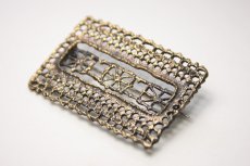 画像1: フィンランドヴィンテージアクセサリー　Pentti Sarpaneva ブロンズスクエアーブローチ (1)
