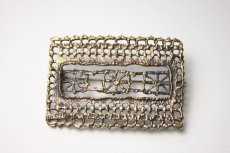 画像2: フィンランドヴィンテージアクセサリー　Pentti Sarpaneva ブロンズスクエアーブローチ (2)