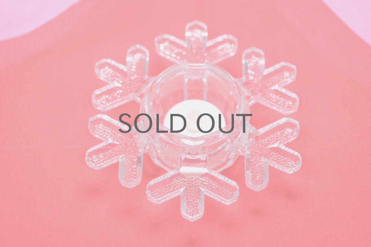 画像1: ビンテージ北欧雑貨/iittala/イッタラ/スノーフレーク/雪の結晶/キャンドルホルダー (1)