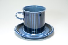 画像2: 【T様専用ページ】ARABIA/アラビア/ Gunvor Olin-Gronqvist/Kosmos/コスモス/モーニングカップ＆ソーサー/貴重ブルー/No.1 (2)