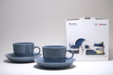画像8: 北欧ビンテージ食器/ARABIA/アラビア/iittala/イッタラ/Teema/ティーマ/カップ＆ソーサー/オリジナルBOX/２個セット/グレー廃盤色 (8)