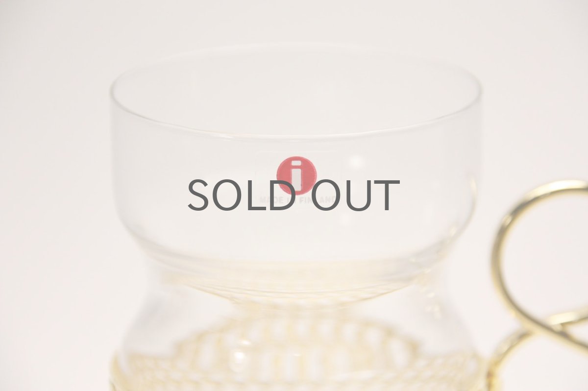 画像2: iittala/イッタラ/TSAIKKA/ゴールドホルダー&クリアグラス/オリジナルボックス付き/2個セット/未使用品 (2)