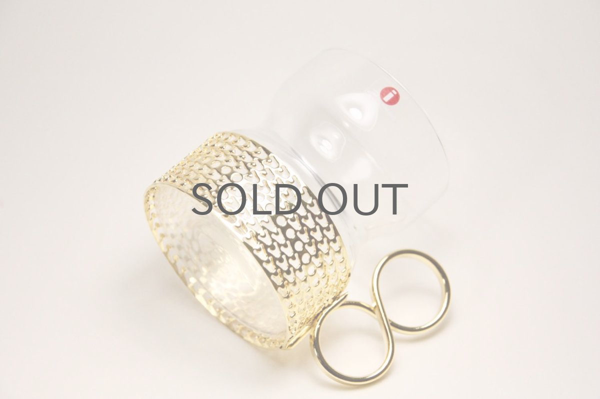 画像3: iittala/イッタラ/TSAIKKA/ゴールドホルダー&クリアグラス/オリジナルボックス付き/2個セット/未使用品 (3)