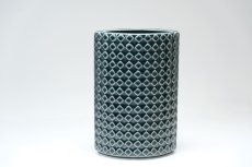 画像1: 北欧ビンテージ/ARABIA/アラビア/Kaarina Aho/カーリナ・アホ/Harlekiini/ベース/ブルーグレイ/高さ15cm (1)