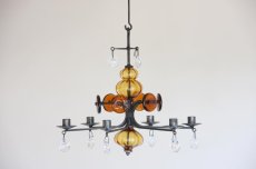 画像1: Erik Hoglundエリックホグラン BODA社製　ガラスキャンドル　シャンデリアアンバー　Lサイズ (1)