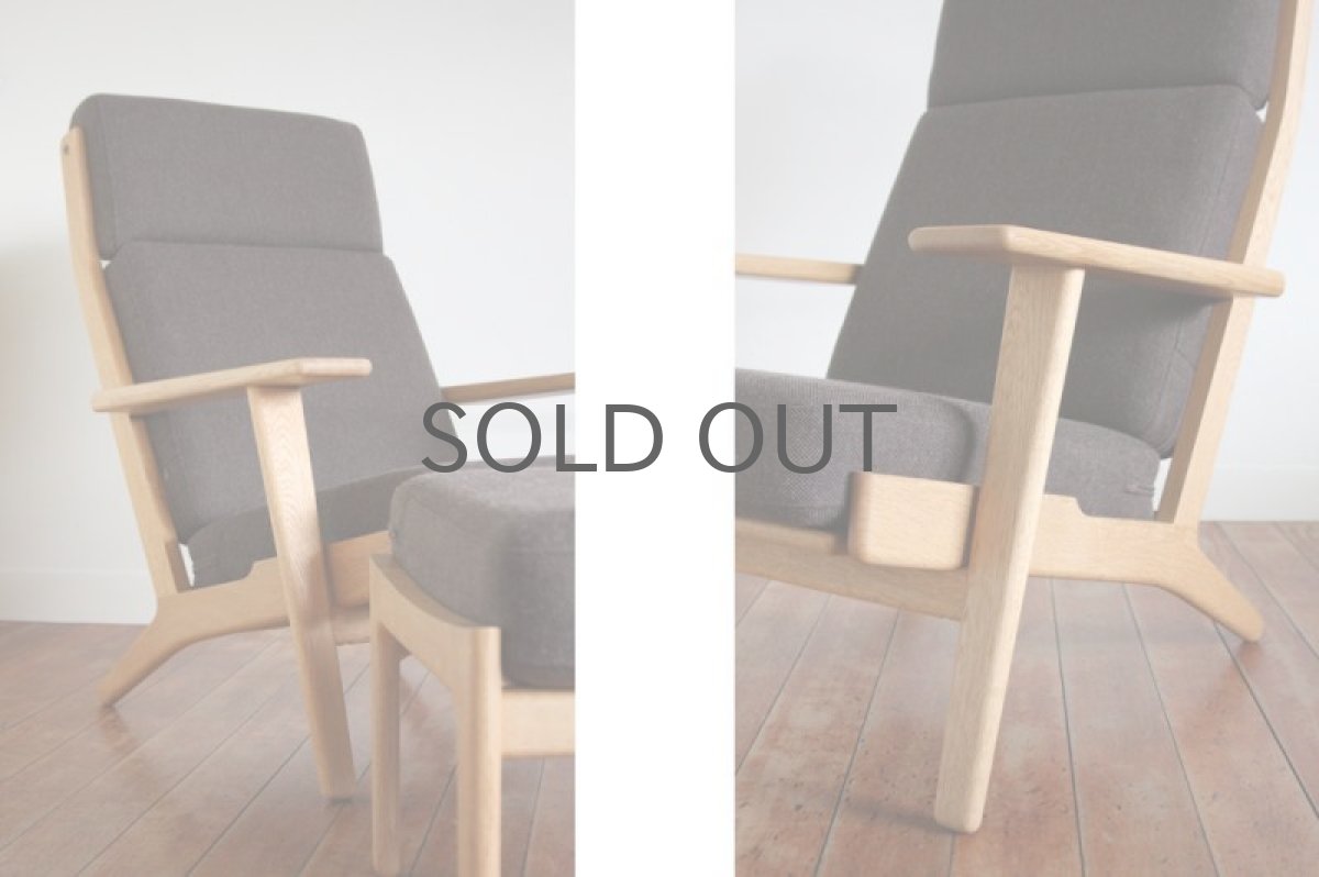 画像4:  北欧家具/Hans j Wegnerハンス J ウェグナー　GE290A オーク＋オットマン (4)