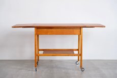 画像4: 北欧ビンテージ家具/デンマーク製/チーク/ソーイングテーブル/サイドテーブル (4)