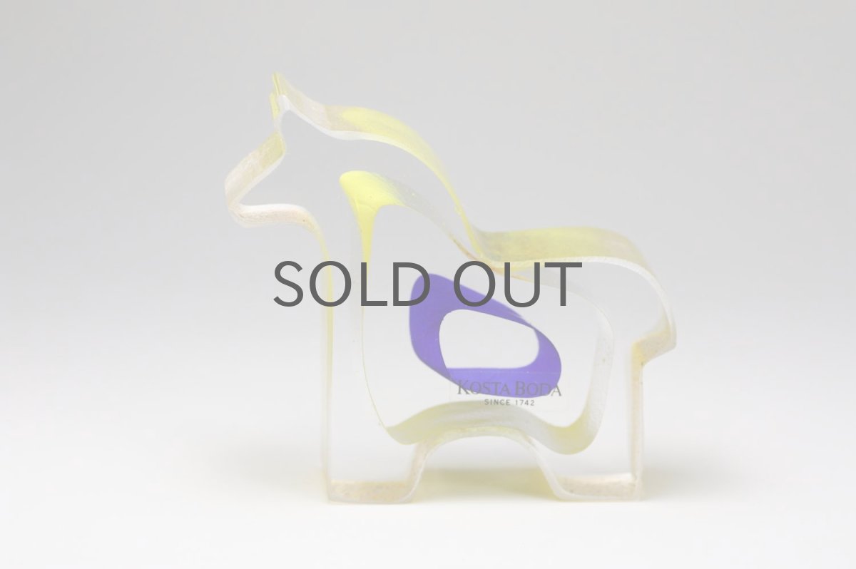 画像2: 北欧ビンテージガラス /KOSTA BODA /Bertil Vallien/Mini Sculptures/Dobbin/ダーナラホース (2)