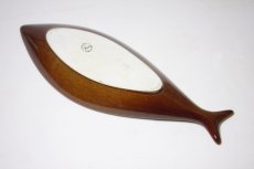 画像4: Stig Lindberg　Fish plate お魚のプレート　ブラウン　大  (4)