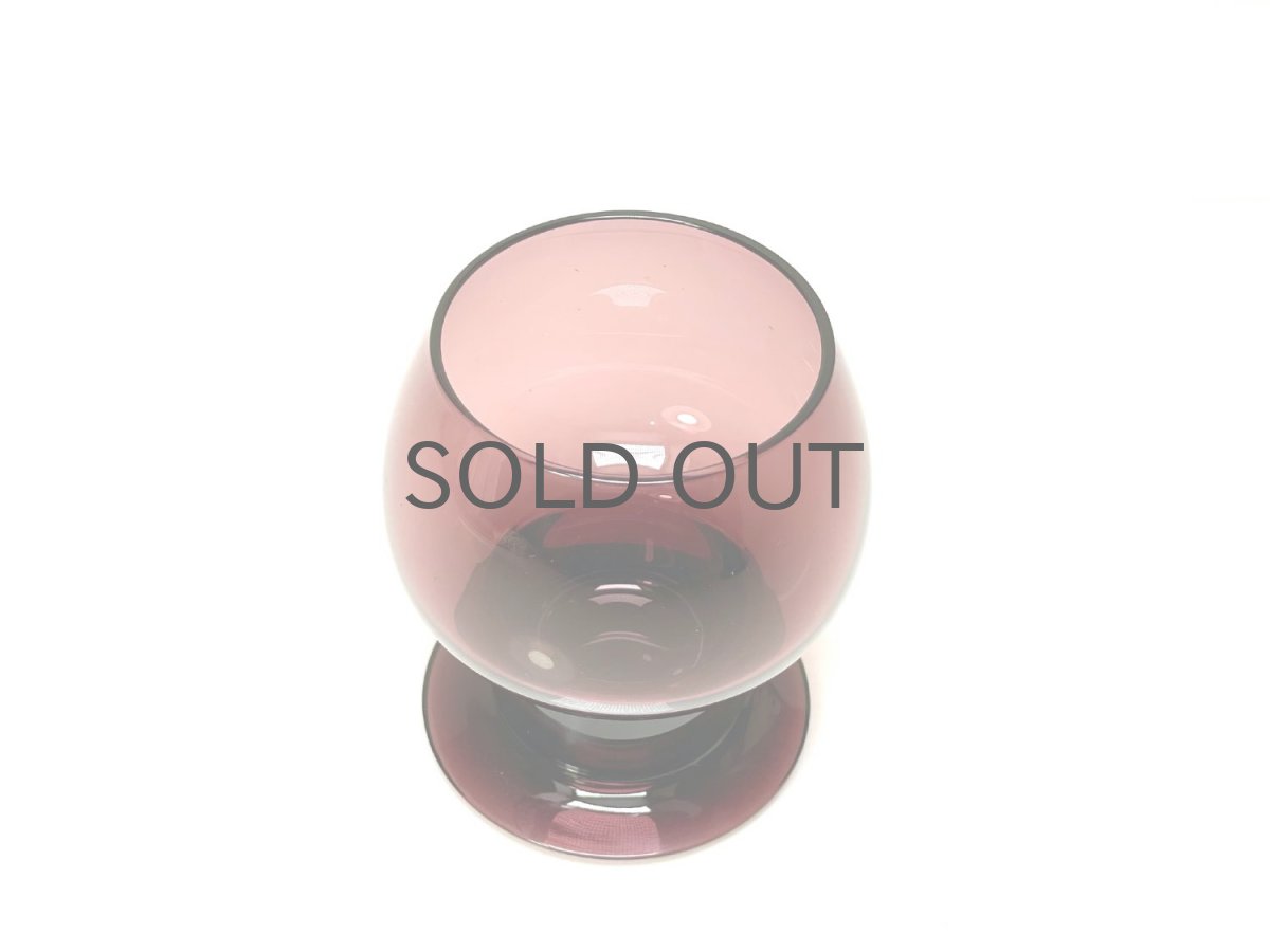 画像2: ビンテージ北欧雑貨/Kaj Franck/カイ・フランク/Wineglass 1111/Nuutajarvi/ヌータヤルヴィ/ワイングラス/パープル/No.1 (2)
