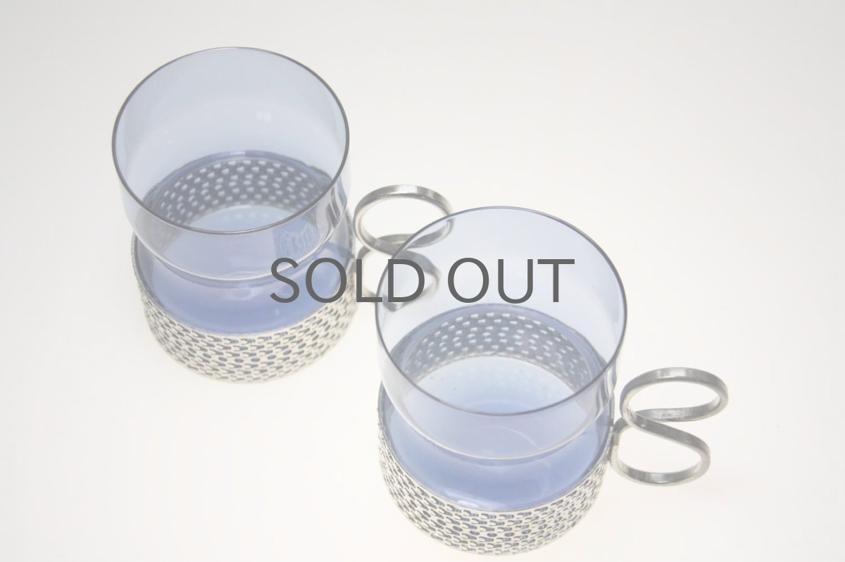 画像2: 北欧ビンテージ/iittala/イッタラ/TSAIKKA/ブルー＆シルバーホルダー (2)