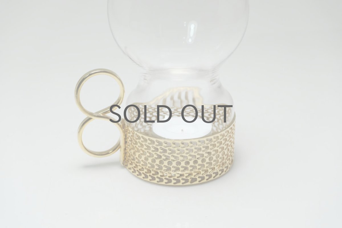 画像2: iittala/イッタラ/TSAIKKA/ツァイッカ/24Karaatti/24キャラット/ゴールドホルダー&クリアグラス/キャンドルホルダー (2)