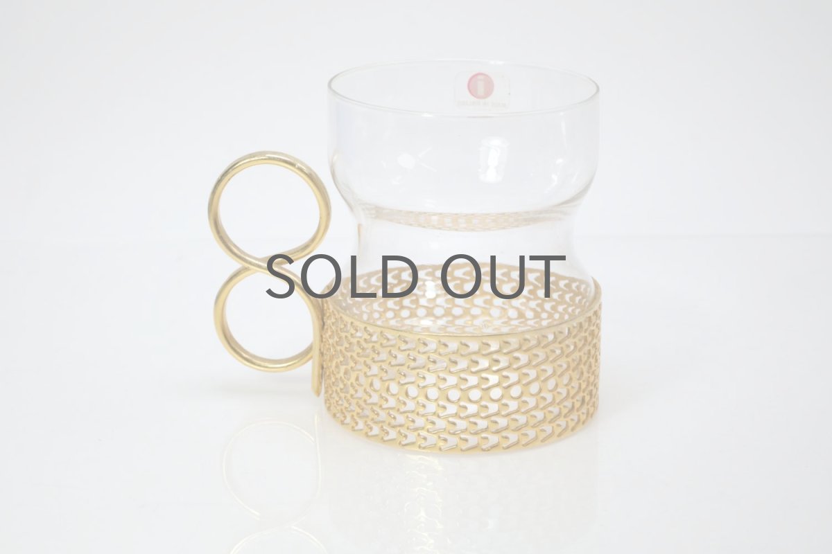 画像4: iittala/イッタラ/TSAIKKA/ツァイッカ/ゴールドホルダー&クリアグラス (4)