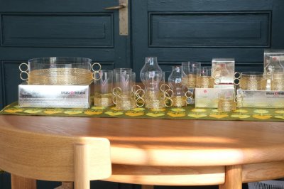 画像1: iittala/イッタラ/24Karaatti/24キャラット/ゴールドホルダー&クリアガラス/TSAIKKA/ツァイッカ/ランタン/キャンドルホルダー/Sサイズ/No.1