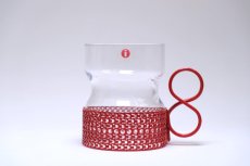 画像2: 北欧ビンテージ/iittala/イッタラ/TSAIKKA/ツァイッカ/クリア&レッドホルダー/レッド/ステッカー付き/No.1 (2)