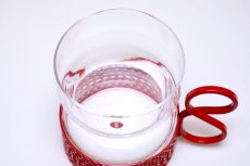画像4: 北欧ビンテージ/iittala/イッタラ/TSAIKKA/ツァイッカ/クリア&レッドホルダー/レッド/ステッカー付き/No.1 (4)