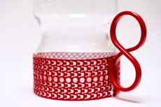 画像5: 北欧ビンテージ/iittala/イッタラ/TSAIKKA/ツァイッカ/クリア&レッドホルダー/レッド/ステッカー付き/No.1 (5)