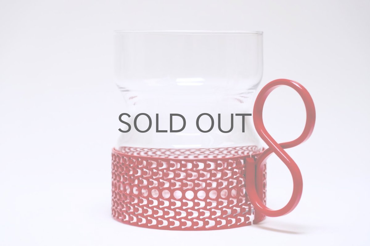 画像2: 北欧ビンテージ/iittala/イッタラ/TSAIKKA/ツァイッカ/クリア&レッドホルダー/レッド/No.2 (2)