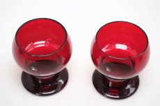 画像4: ビンテージ北欧雑貨/Kaj Franck/カイ・フランク/Wineglass 1111/Nuutajarvi/ヌータヤルヴィ/ワイングラス/レッド (4)