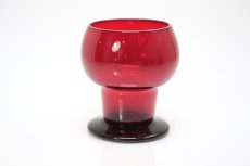 画像1: ビンテージ北欧雑貨/Kaj Franck/カイ・フランク/Wineglass 1111/Nuutajarvi/ヌータヤルヴィ/ワイングラス/レッド (1)