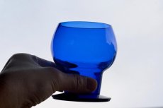 画像3: ビンテージ北欧雑貨/Kaj Franck/カイ・フランク/Wineglass 1111/Nuutajarvi/ヌータヤルヴィ/ワイングラス/ブルー (3)