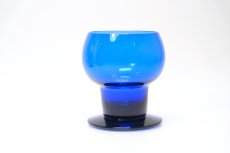 画像1: ビンテージ北欧雑貨/Kaj Franck/カイ・フランク/Wineglass 1111/Nuutajarvi/ヌータヤルヴィ/ワイングラス/ブルー/No.2 (1)