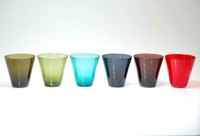 画像1: ビンテージ北欧雑貨/Kaj Franck/カイ・フランク/2744/タンブラー/H8cm/Nuutajarvi/ヌータヤルヴィ/ワイン/No.1