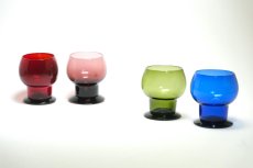 画像4: ビンテージ北欧雑貨/Kaj Franck/カイ・フランク/Wineglass 1111/Nuutajarvi/ヌータヤルヴィ/ワイングラス/ブルー (4)