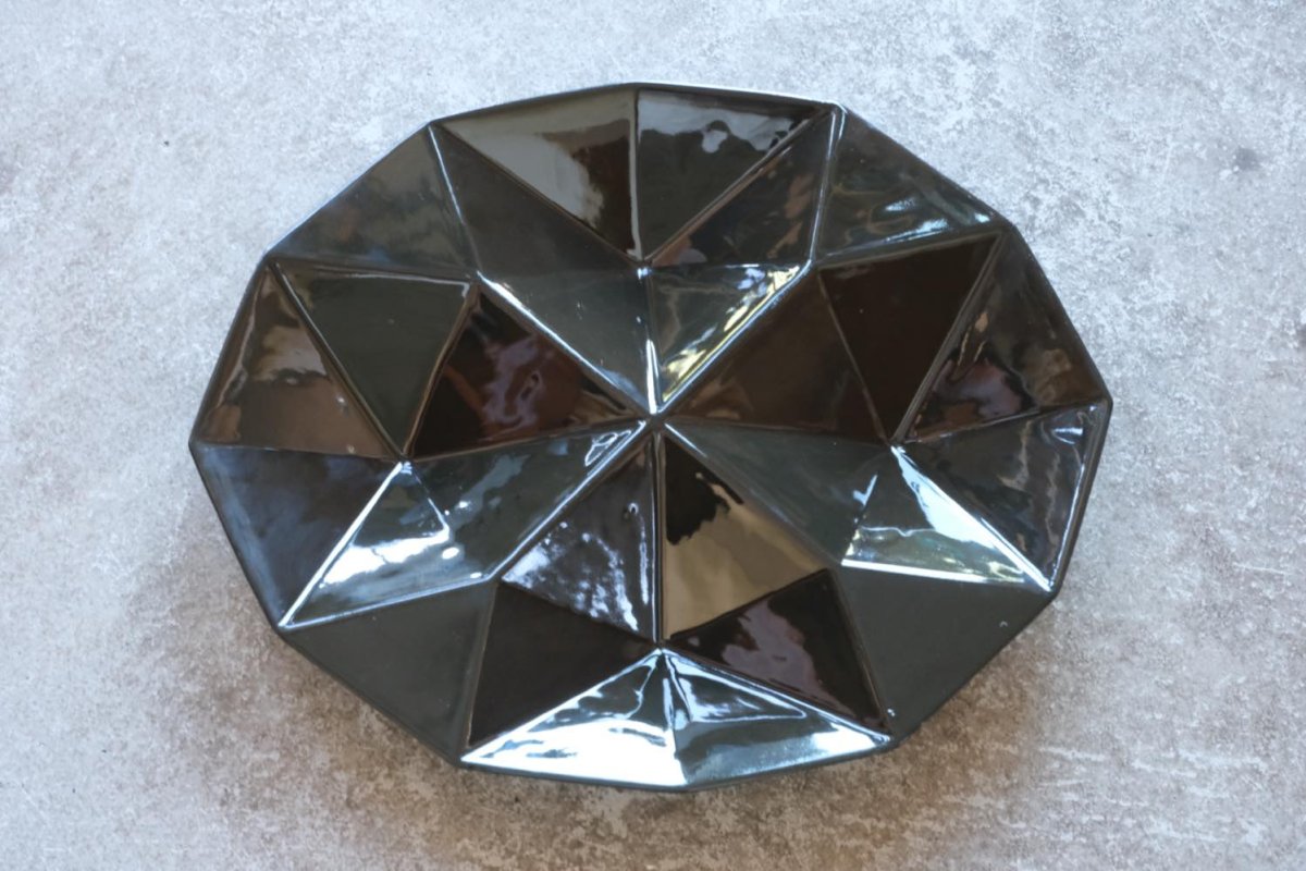 画像1: 【お値下げ】北欧ビンテージ/Kaj Franck/カイ・フランク/KF2/ARABIA /Origami/12 angle/ブラック (1)