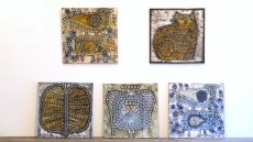 画像9: 北欧雑貨/Lisa Larson /リサ・ラーソン/ アンティーク/UNIK Fagler/小鳥陶板/ダークグリーン＆ブラウン (9)