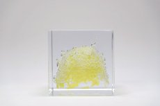 画像4: 北欧アートガラス/ビンテージガラス/アートピース/Oiva Toikka/オイバトイッカ/Nuutajarv/ヌータヤルヴィ/special cube/スペシャルキューブ/イエロー (4)
