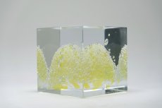 画像5: 北欧アートガラス/ビンテージガラス/アートピース/Oiva Toikka/オイバトイッカ/Nuutajarv/ヌータヤルヴィ/special cube/スペシャルキューブ/イエロー (5)