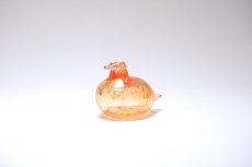 画像3: 北欧アートガラス/iittala/イッタラバード/Oiva Toikka/オイバトイッカ/Hippiainen/ヒッピアイネン/Golden-Crested Kinglet/オレンジ (3)