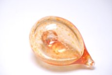 画像7: 北欧アートガラス/iittala/イッタラバード/Oiva Toikka/オイバトイッカ/Hippiainen/ヒッピアイネン/Golden-Crested Kinglet/オレンジ (7)