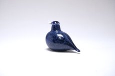 画像5: 北欧アートガラス/iittala/イッタラバード/Oiva Toikka/オイバトイッカ/Hippiainen/ヒッピアイネン/Golden-Crested Kinglet/不透明ダークブルー (5)
