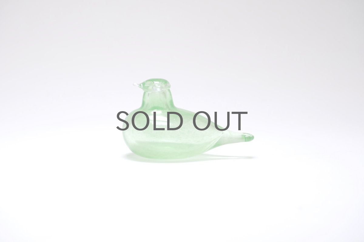 画像1: 北欧アートガラス/iittala/イッタラバード/Oiva Toikka/オイバトイッカ/Hippiainen/ヒッピアイネン/Golden-Crested Kinglet/イエローグリーン (1)