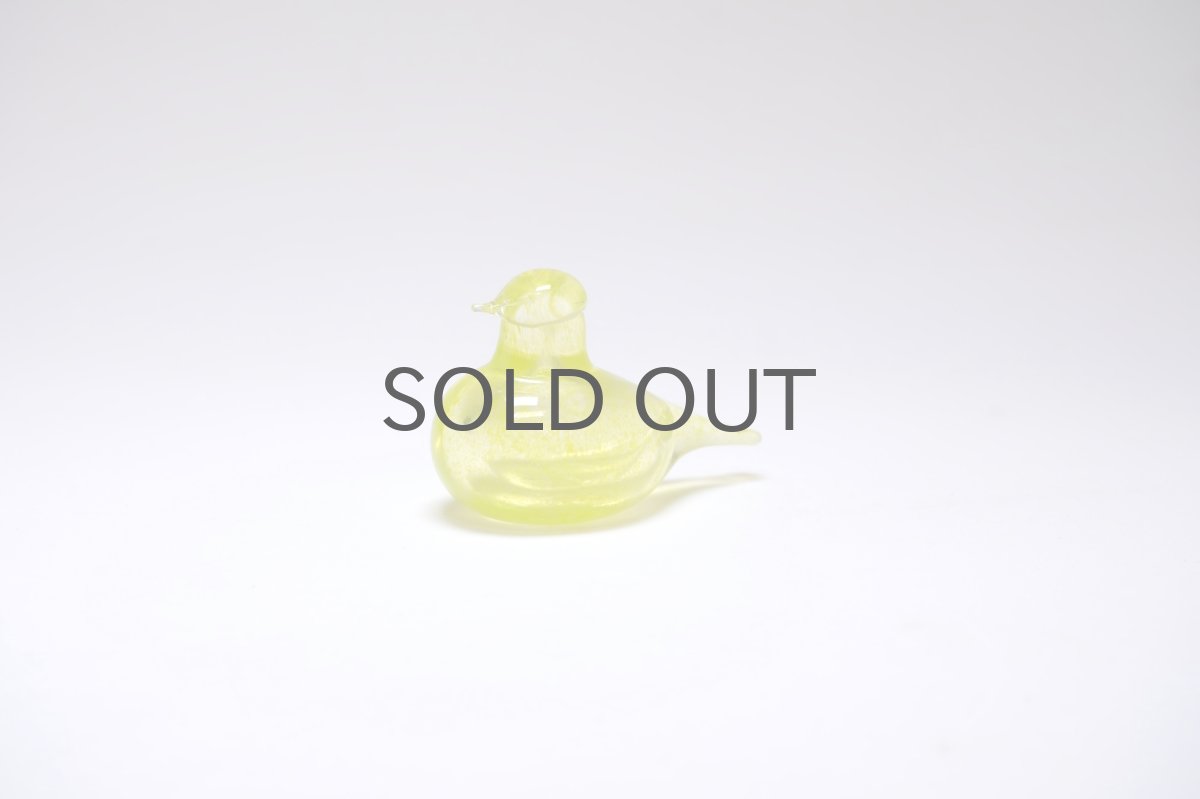 画像2: 北欧アートガラス/iittala/イッタラバード/Oiva Toikka/オイバトイッカ/Hippiainen/ヒッピアイネン/Golden-Crested Kinglet/イエロー (2)