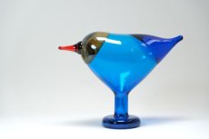 画像1: 北欧アートガラス/ビンテージガラス/Oiva Toikka/オイバ・トイッカ/Nuutajarvi/Birds/バード/Mustanokka/SSKK 2002年 (1)