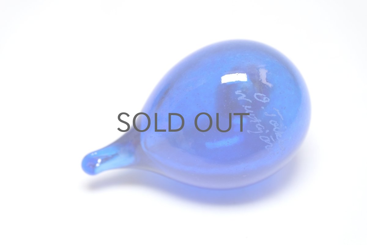 画像7: 北欧アートガラス/iittala/イッタラバード/Oiva Toikka/オイバトイッカ/Nuutajarv/ヌータヤルヴィ/Hippiainen/ヒッピアイネン/Golden-Crested Kinglet/ブルー/No.1 (7)
