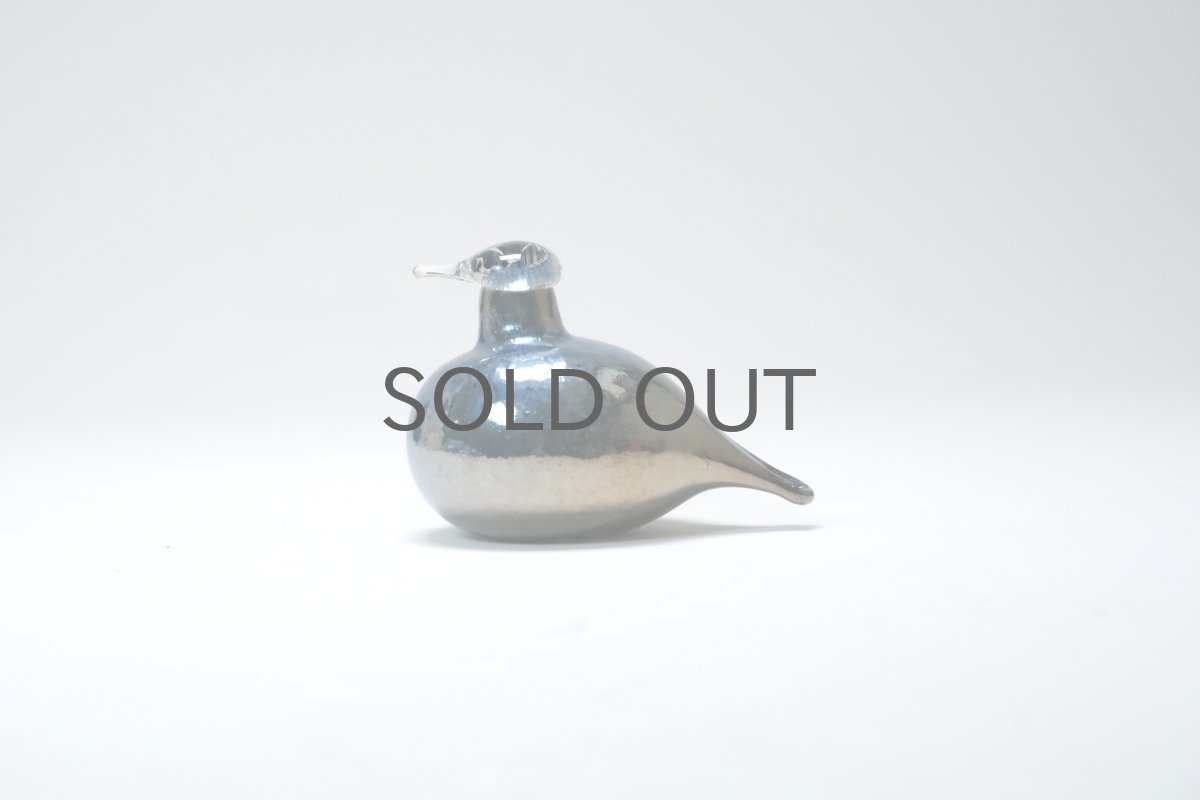 画像1: 北欧アートガラス/iittala/イッタラバード/Oiva Toikka/オイバトイッカ/Hippiainen/ヒッピアイネン/Golden-Crested Kinglet/ブルー系ラスター (1)