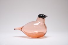 画像2: 北欧アートガラス/ビンテージガラス/Oiva Toikka/オイバ・トイッカ/イッタラ/Birds/バード/Chiff Chaff/Tiltti/サーモンピンク (2)