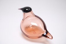 画像4: 北欧アートガラス/ビンテージガラス/Oiva Toikka/オイバ・トイッカ/イッタラ/Birds/バード/Chiff Chaff/Tiltti/サーモンピンク (4)