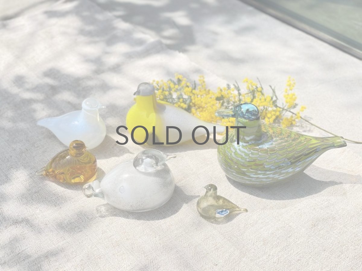 画像9: 北欧アートガラス/ビンテージガラス/Oiva Toikka/オイバ・トイッカ/iittala/イッタラ/Birds/バード/Pulmu/1990/イエロー (9)