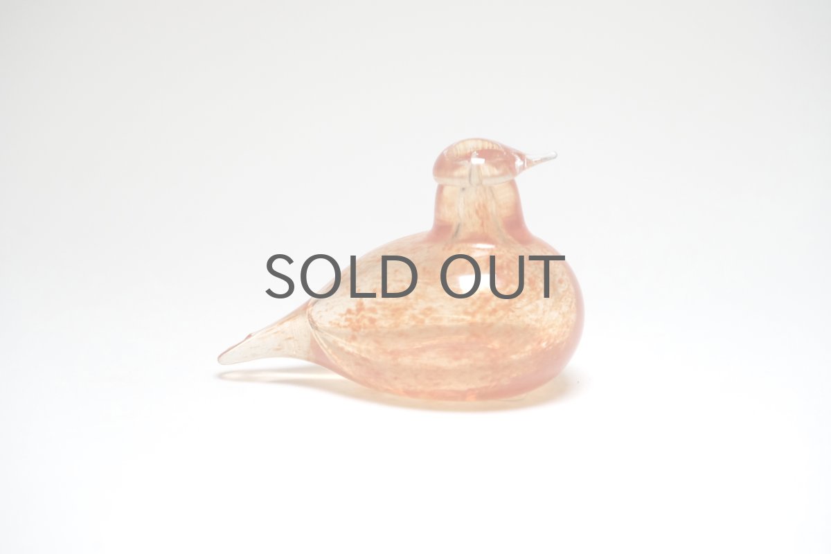 画像3: 北欧アートガラス/iittala/イッタラバード/Oiva Toikka/オイバトイッカ/Hippiainen/ヒッピアイネン/Golden-Crested Kinglet/パウダーオレンジ (3)