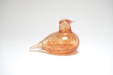 画像3: 北欧アートガラス/iittala/イッタラバード/Oiva Toikka/オイバトイッカ/Hippiainen/ヒッピアイネン/Golden-Crested Kinglet/パウダーオレンジ (3)
