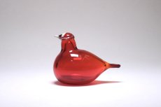 画像1: 北欧アートガラス/ビンテージガラス/Oiva Toikka/オイバ・トイッカ/Birds/バード/Nuutajarv/ヌータヤルヴィ/little turn/リトルターン/コアジサシ/ヌータヤルヴィレッド (1)